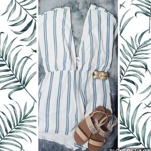 Stella Laguna Striped Backless Romper